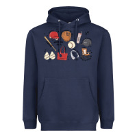 Navy baseball mom Heavyweight Hoodie - MaliasSmallBusiness