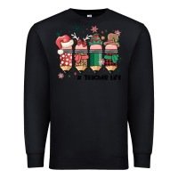 Black teacher christmas Premium Sweatshirt - MaliasSmallBusiness
