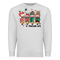 Dove Grey teacher christmas Premium Sweatshirt - MaliasSmallBusiness