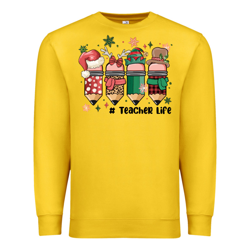 Teacher Christmas Premium Sweatshirt by MaliasSmallBusiness | Teevron