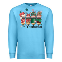 Ocean Blue teacher christmas Premium Sweatshirt - MaliasSmallBusiness
