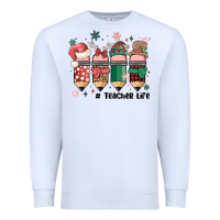 White teacher christmas Premium Sweatshirt - MaliasSmallBusiness