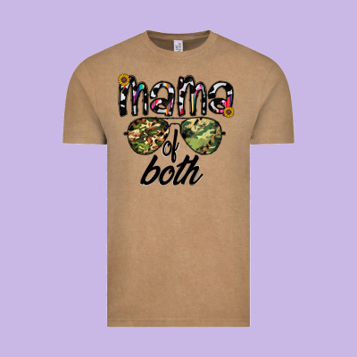 Mama Of Both Vintage Tee Designed By Cowhidedigitalart
