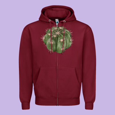 Eagle Claws Cactus Zipper Hoodie Designed By Lillyallendesigns