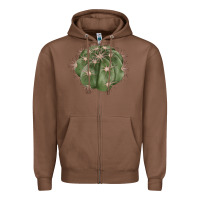 Chestnut eagle claws cactus Zipper Hoodie - LillyAllenDesigns