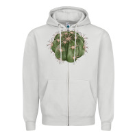 Dove Grey eagle claws cactus Zipper Hoodie - LillyAllenDesigns