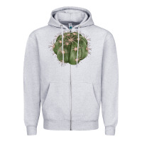 Heather Grey eagle claws cactus Zipper Hoodie - LillyAllenDesigns