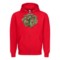 Red eagle claws cactus Zipper Hoodie - LillyAllenDesigns