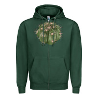 Sports Green eagle claws cactus Zipper Hoodie - LillyAllenDesigns