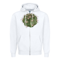 White eagle claws cactus Zipper Hoodie - LillyAllenDesigns
