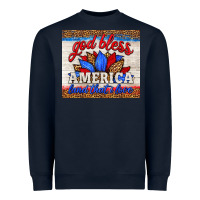 Navy god bless america land that i love Heavyweight Sweatshirt - HRA Design Shop