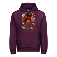 Mauve Wine santas favorite pharmacy tech afro messy bun Urban Hoodie - texasbilliewilder