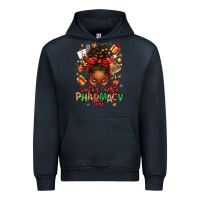 Navy santas favorite pharmacy tech afro messy bun Urban Hoodie - texasbilliewilder