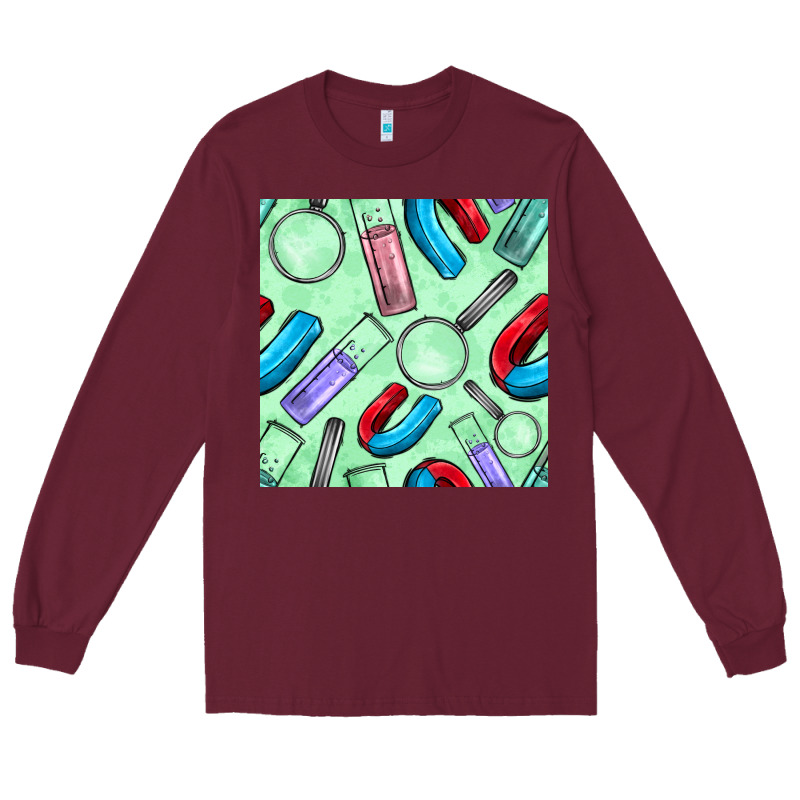 Sciences Seamless Pattern Long Sleeve Tee by BundleAndBundleShop | Teevron