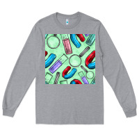 Heather Grey sciences seamless pattern Long Sleeve Tee - BundleAndBundleShop
