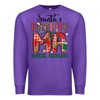 Purple santa favorite medical assistant Premium Sweatshirt - MaliasSmallBusiness