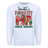 White santa favorite medical assistant Premium Sweatshirt - MaliasSmallBusiness
