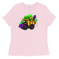 Bubblegum Pink loads of mardi gras truck Ladies Tee - AdoDesignShop