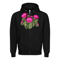 Black eagle claws cacti Zipper Hoodie - LillyAllenDesigns