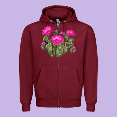 Eagle Claws Cacti Zipper Hoodie Designed By Lillyallendesigns