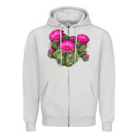 Dove Grey eagle claws cacti Zipper Hoodie - LillyAllenDesigns