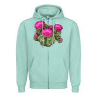 Seafoam eagle claws cacti Zipper Hoodie - LillyAllenDesigns