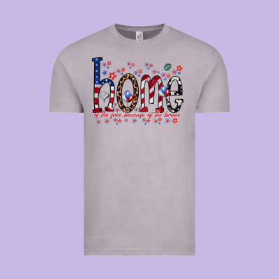 Home Of The Free Vintage Tee Designed By Racoondesign