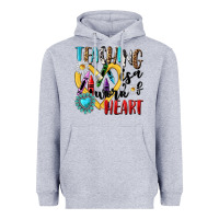 Heather Grey teaching is a work of heart Heavyweight Hoodie - NancyCooperArtShop