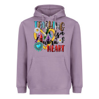 Lavender teaching is a work of heart Heavyweight Hoodie - NancyCooperArtShop