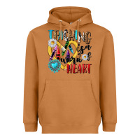 Meerkat teaching is a work of heart Heavyweight Hoodie - NancyCooperArtShop
