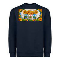 Navy american mason jar sunflower license plate Heavyweight Sweatshirt - HRA Design Shop