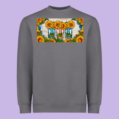 American Mason Jar Sunflower License Plate Heavyweight Sweatshirt Designed By Hra Design Shop