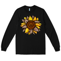 Black sunflower leopard Long Sleeve Tee - JahusDesignShop