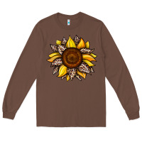 Chestnut sunflower leopard Long Sleeve Tee - JahusDesignShop