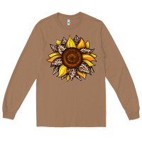 Toasted Coconut sunflower leopard Long Sleeve Tee - JahusDesignShop