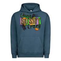 Pigment Midnight Navy Going bat shit crazy Urban Hoodie - NancyCooperArtShop