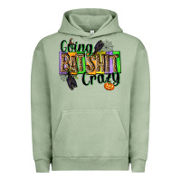 Pigment Oil Green Going bat shit crazy Urban Hoodie - NancyCooperArtShop