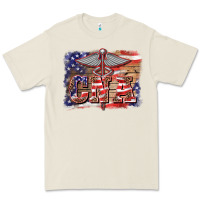 Bone patriotic nurse certified nurse  assistant medilcal symbol  background Premium Tee - BarkalooDesign