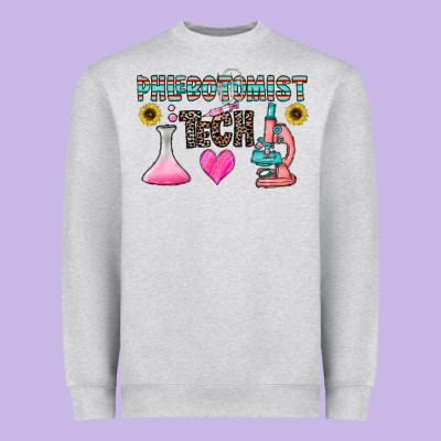 Phlebotomist Tech Heavyweight Sweatshirt Designed By Cowhidedigitalart
