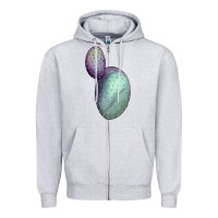Heather Grey opunthia santa rita cactus Zipper Hoodie - LillyAllenDesigns