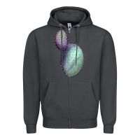 Smoke opunthia santa rita cactus Zipper Hoodie - LillyAllenDesigns