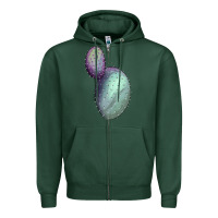 Sports Green opunthia santa rita cactus Zipper Hoodie - LillyAllenDesigns