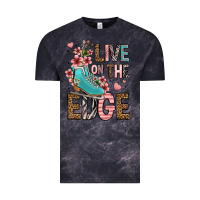 Cloud Black live on the edge ice skating Vintage Tee - FaDigitalArtStudio