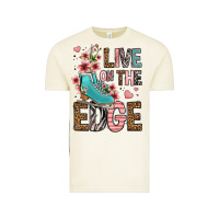 Vintage Arctic live on the edge ice skating Vintage Tee - FaDigitalArtStudio