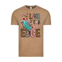 Vintage Coffee live on the edge ice skating Vintage Tee - FaDigitalArtStudio