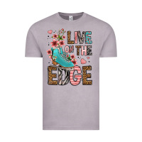 Live On The Edge Ice Skating Vintage Tee | Teevron