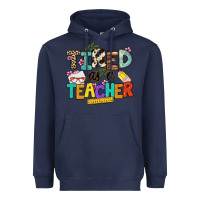 Navy tired as a teacher Heavyweight Hoodie - NancyCooperArtShop
