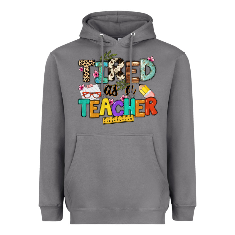 Tired As A Teacher Heavyweight Hoodie by NancyCooperArtShop | Teevron