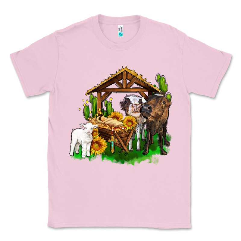 Jesus Holy Night Cows And Sunflowers Classic Tee by AdoDesignShop | Teevron