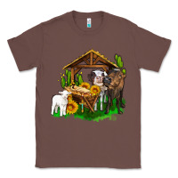Chestnut jesus holy night cows and sunflowers Classic Tee - AdoDesignShop